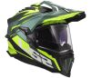 LS2 MX701 EXPLORER-06 HPFC SPIRE adventure helma zelená/H-V-žlutá vel.M